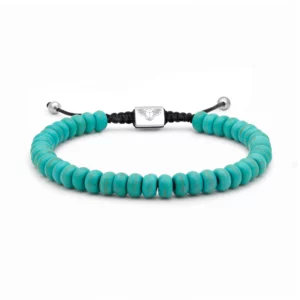 Handmade Turquenite bead bracelet with silver – Premium mineral bracelet, perfect for stylish occasions.